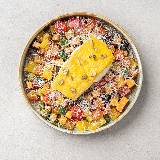 Lemon Caper Fish With Ratatouille Vegetables